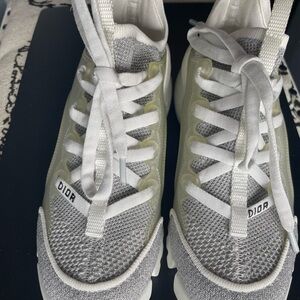 Dior White and Gray Casual Sneakers